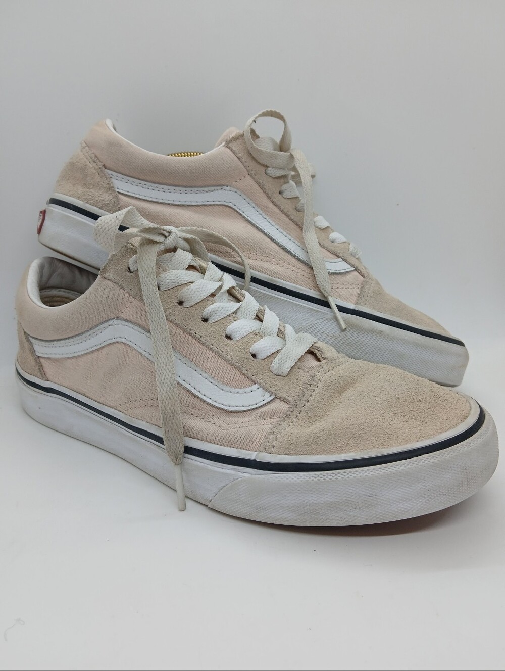 Vans Old Skool Muted Pink Suede Canvas Sneakers Mens 6 Womens 7.5 Skate Shoes